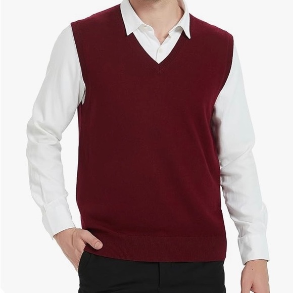 kallspin Other - Kallspin Cashmere Wool Blend Sweater Vest, Sleeveless Wine / Burgundy, 3X